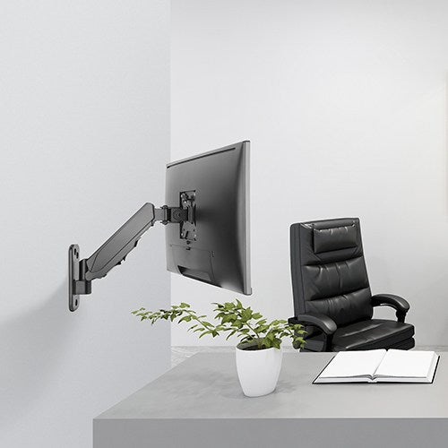 Brateck Single Screen Wall Mounted Gas Spring Monitor Arm