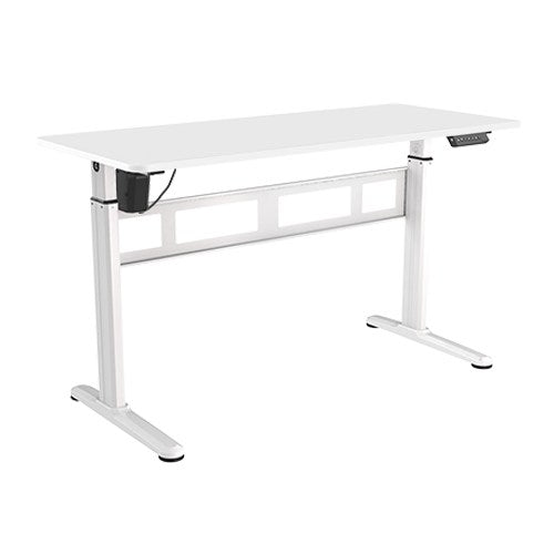 Brateck Stylish Single-Motor Electric Sit Stand Height Adjustable Desk (White) 1400x600x740 1200mm