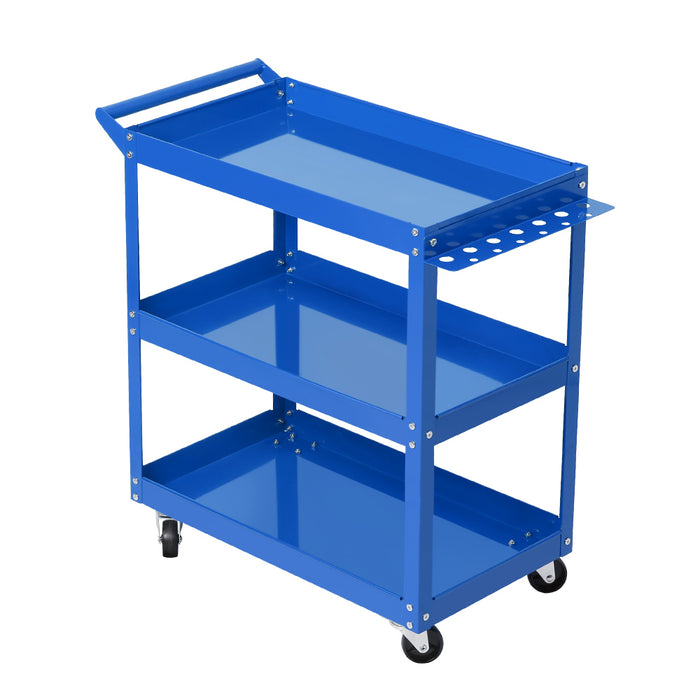 Giantz 3 Shelves Tool Cart Trolley Blue