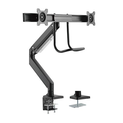 Brateck Dual Monitors Aluminum Heavy-Duty Gas Spring Monitor Arm For 17‘-32’ Monitors