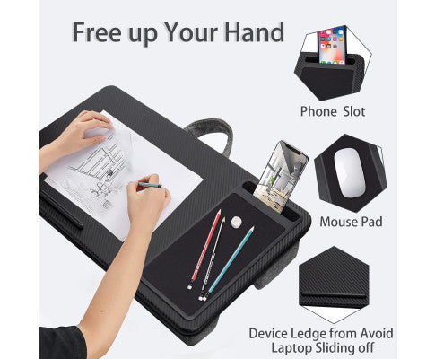 Portable Laptop Stand Desk with Mouse Pad and Phone Holder