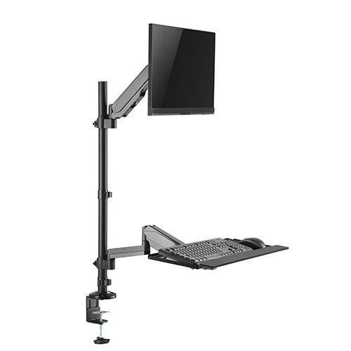 Brateck Monitor Arm for Sit Stand Desk Converter with Keyboard Tray