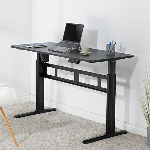 Brateck Single-Motor Electric Sit Stand Height Adjustable Desk (Black) 1400x600x740 1200mm