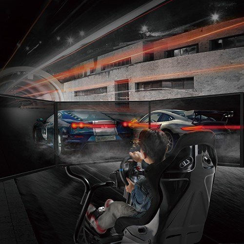 Brateck Gaming Triple Monitor Mount for Racing Simulator Cockpit Seat