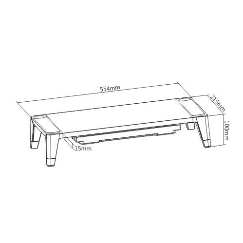 Brateck Monitor Riser Stand with Increased Height and Drawer
