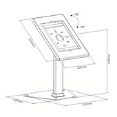 Brateck Anti-theft Countertop Tablet Kiosk Stand iPad Sansung Galaxy TAB A Black