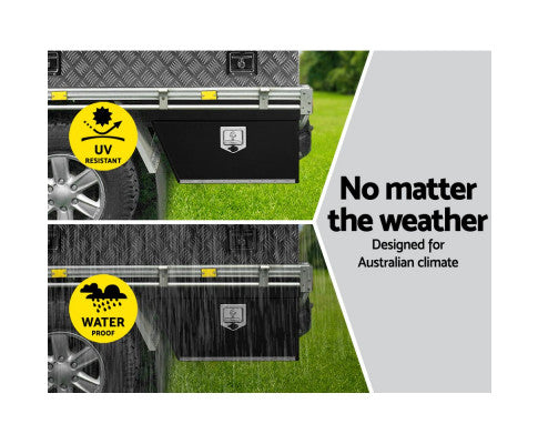 Giantz Steel UTE Under Tray Tool Boxes Left & Right Sides Black