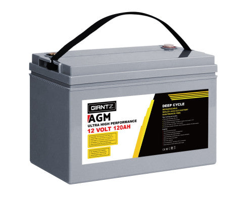 Giantz Deep Cycle Battery AGM 12V 120Ah Marine Sealed for Camping