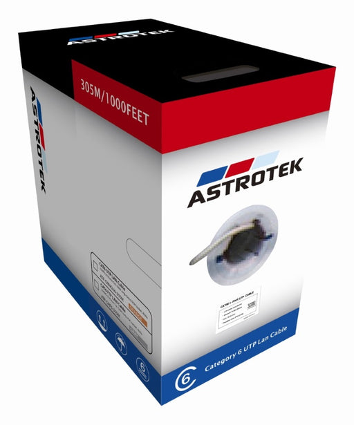 Astrotek CAT6 FTP Cable 305m Roll - Blue Full 0.55mm Copper Solid Wire Ethernet LAN Network PVC Jacket