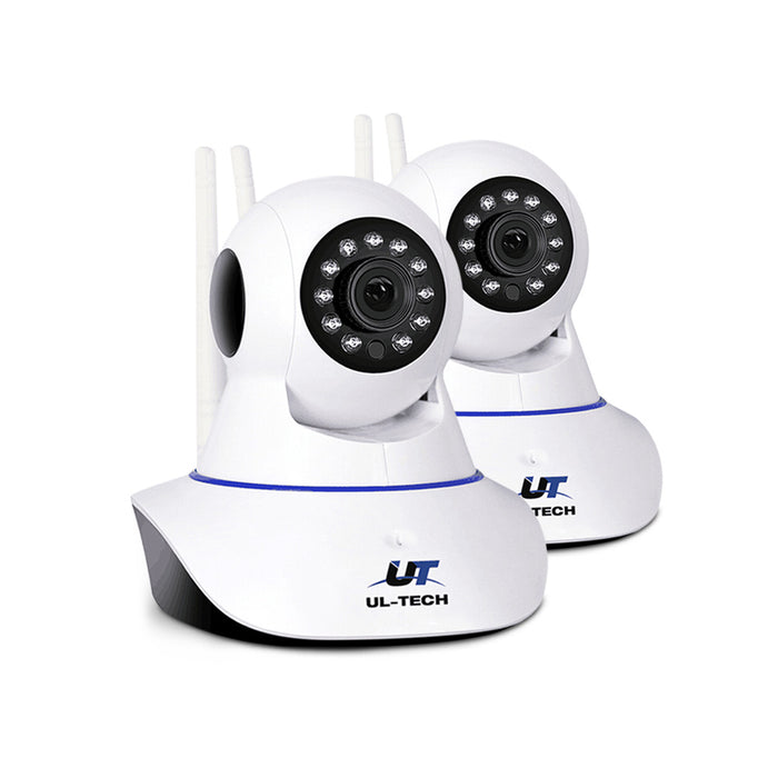 UL Tech Set of 2 1080P IP Surveillance Wireless Camera - White