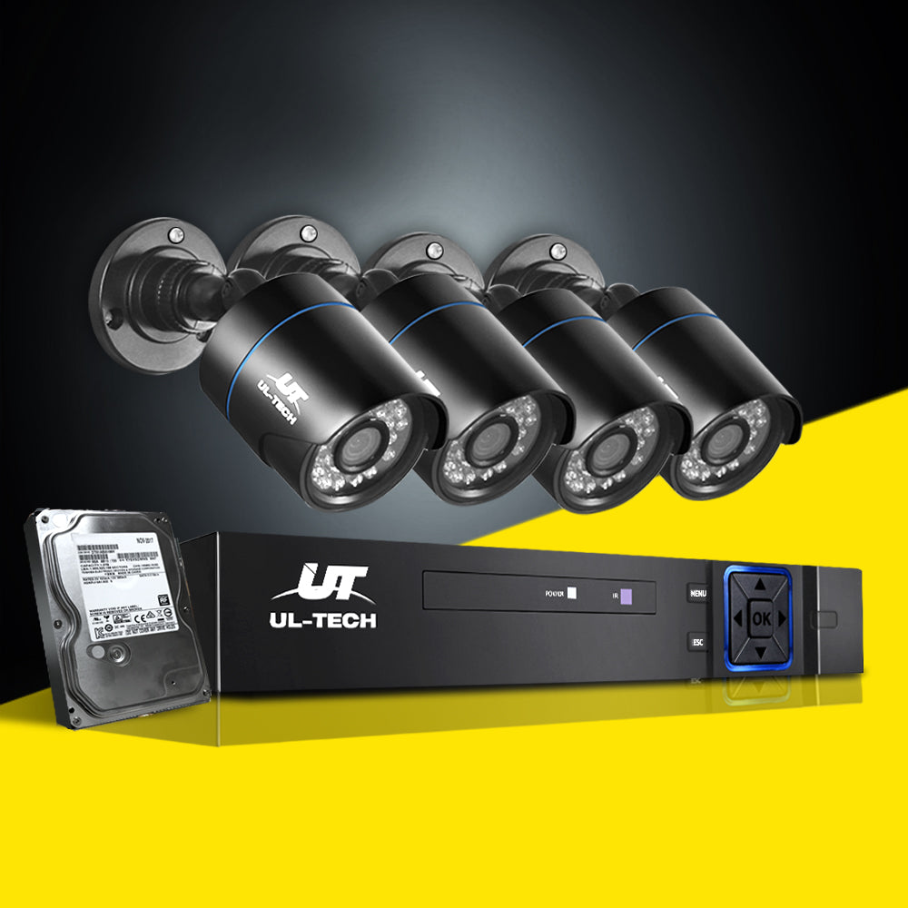 UL Tech 1080P 4 Channel HDMI CCTV Security Camera System with 1TB Hard Drive