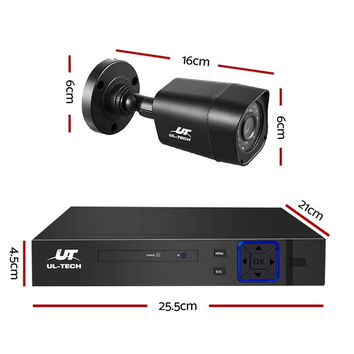 UL-TECH 8 Channel 5-in-1 DVR CCTV Security System Video Recorder with 8 1080P HDMI Cameras