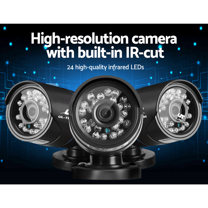 UL-Tech CCTV 5MP PRO Security 8x Camera System Super HD 5in1 DVR