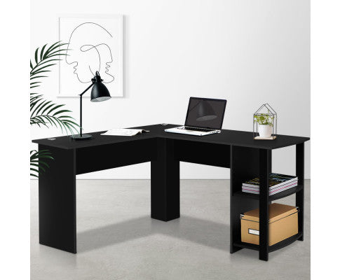Artiss Office Computer Corner Desk Table Workstation L-Shape Black
