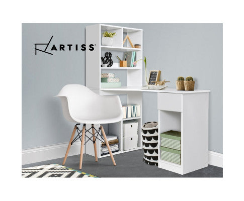 Artiss Office Computer Desk Table Workstation With Corner Shelf
