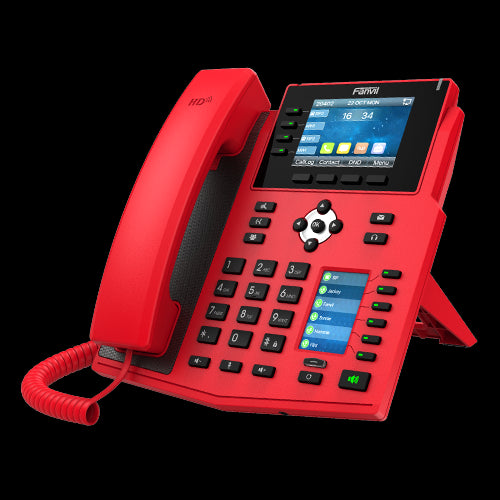 Fanvil X5U-RED High End Enterprise IP Phone 3.5' Colour Screen 16 Lines 40 x DSS Buttons Dual Gigabit NIC Bluetooth