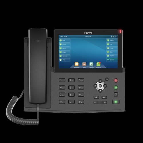 Fanvil X7 IP Phone 7' Touch Colour Screen Bluetooth Video Calls 128 DSS Entires 20 SIP Lines, Dual Gigabit