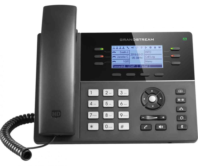 Grandstream GXP1760W 6 Line IP VoIP Phone, 3 SIP Accounts, Backlit Display, Integrated Dual Band WiFi, Powerable Via POE