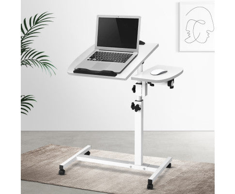 Artiss Laptop Notebook Computer Adjustable Table Desk Stand With Fan - White