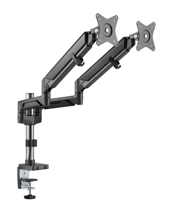 Brateck Aluminum Dual Pole-Mounted  Monitor Arm For 17"-32" VESA Compatible