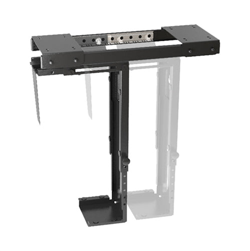 Brateck Adjustable Under-Desk CPU Holder Mount with Sliding track 10kg 360° Swivel