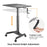 Brateck Manual Height Adjustable Workstation with Casters Wheels  - Black