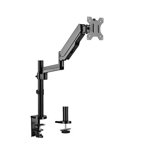 Brateck Single Monitor Full Extension Gas Spring Single Monitor Arm 17' - 32' 8Kg Per screen
