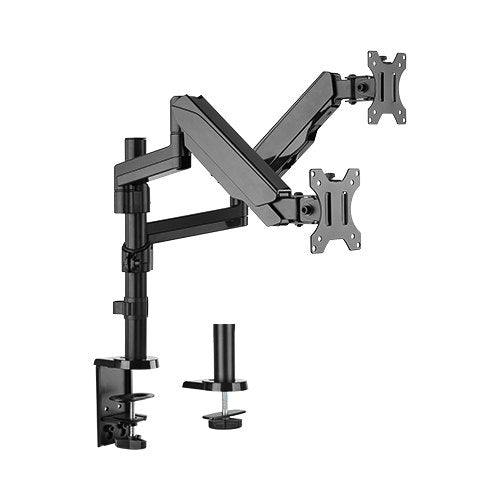 Brateck Full Extension Gas Spring Dual Monitor Arm Mount