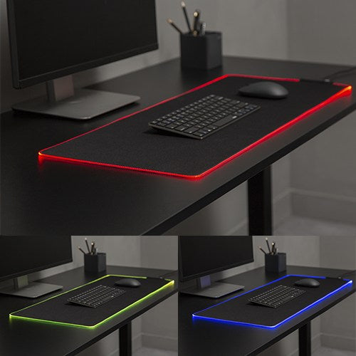 Brateck Stitched Edges Gaming Mouse Pad with Chroma RGB Lighting (800x300x3mm)