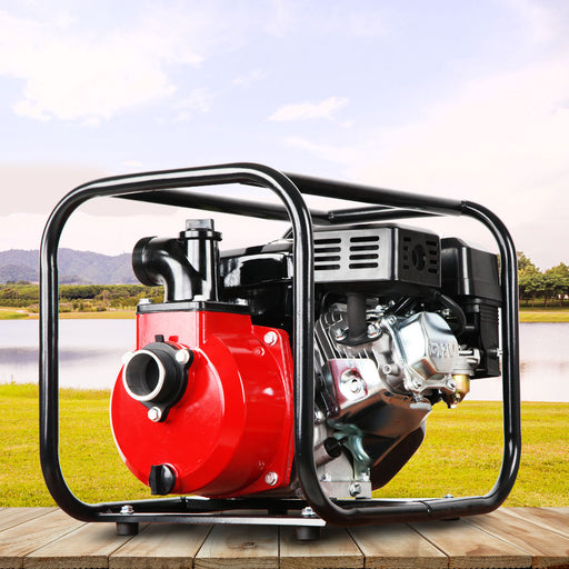 Giantz 2-inch High Flow Petrol Motor Water Pump - Black & Red
