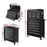 Giantz 15 Drawers Tool Box Chest Trolley Cabinet Black