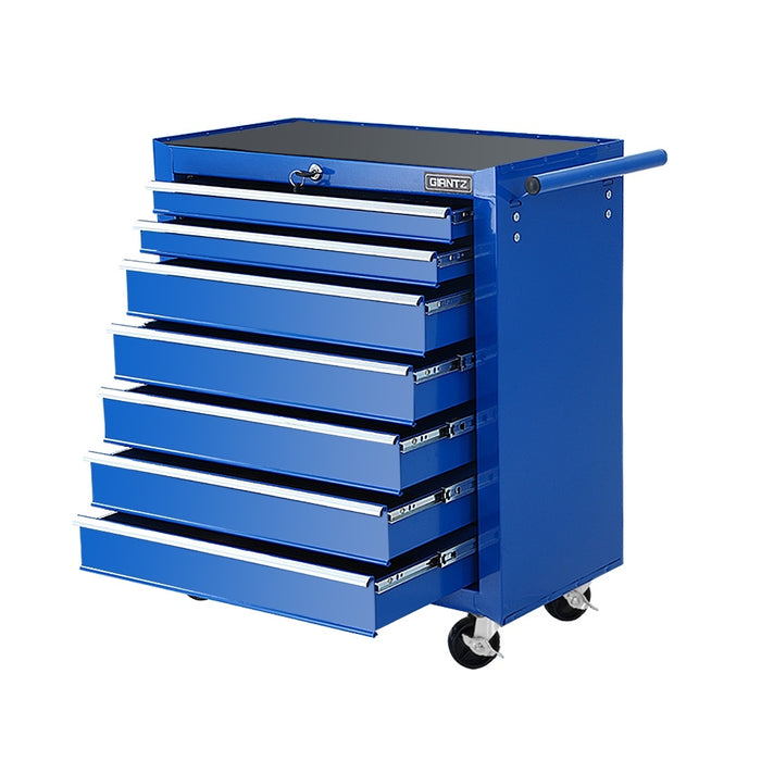 Giantz Tool Chest Trolley Box Cabinet 7 Drawers Blue