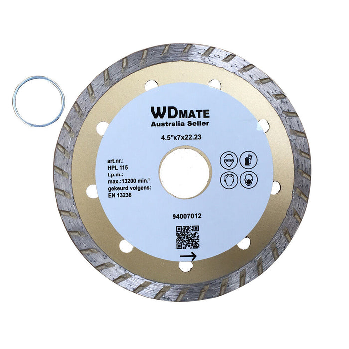 3x 115mm Diamond Circular Saw Blade Dry Wet Turbo 4.5" Cutting Disc 20/22mm Tile