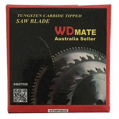 115mm 40T TCT Wood Cutting Disc Circular Saw Blade ATB 1.2mm 4.5" 22.23/20mm