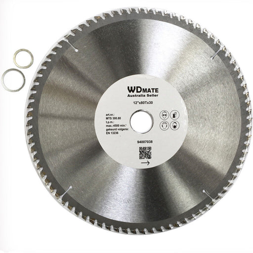 Wood Cutting Disc Wheel 300mm 12" 80T Circular Saw Blade 30/20mm 4500prm Timber