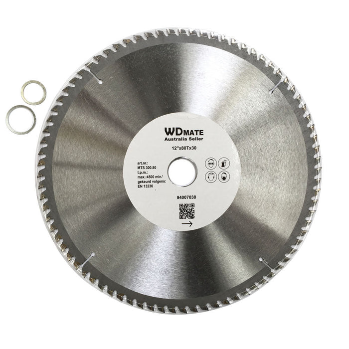 Wood Cutting Disc Wheel 300mm 12" 80T Circular Saw Blade 30/20mm 4500prm Timber