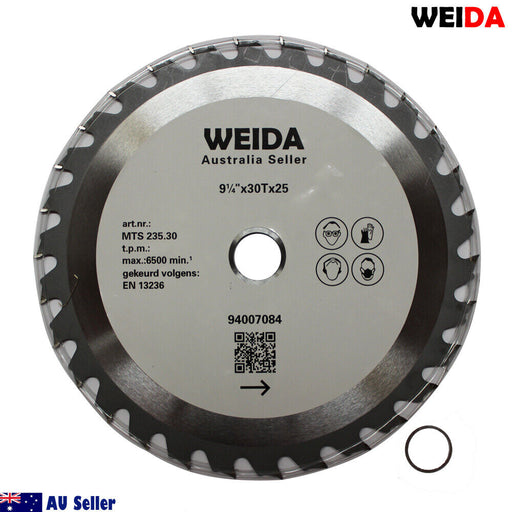 3x 235mm Wood Circular Saw Blade Cutting Disc 9-1/4” 30T Bore25mm 2.2mm Kerf Cut