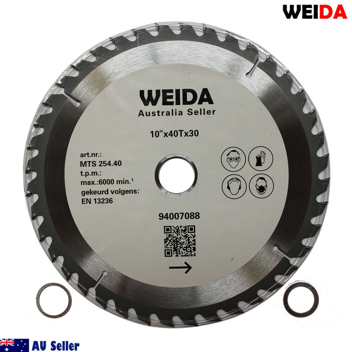 2x 254mm Wood Circular Saw Blade Cutting  10’’40T Bore 30/25.4/22.23mm K 2.8mm