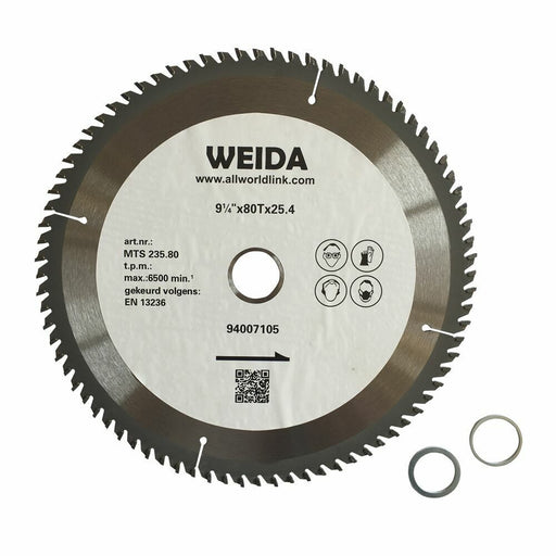 3x235mm Wood Circular Saw Blade Cutting Disc ATB 9-1/4" 80T Bore 25.4/22.23mm K.