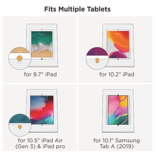 Brateck Anti-theft Freestanding Tablet Kiosk Stand 9.7”/10.2” Ipad, 10.5” Ipad Air/Ipad Pro, 10.1" Sansung Galaxy