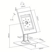 Brateck Anti-theft Countertop Tablet Kiosk Stand for  iPad Sansung Galaxy TAB A \